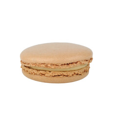 Beige macaroon isolated on A white  background