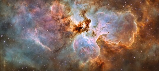 Fototapeta premium Ethereal Galaxy and Starry Background.