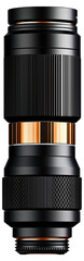 PNG Metallic black and gold camera lens