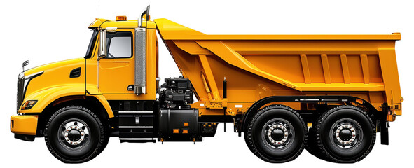 PNG Yellow dump truck side view
