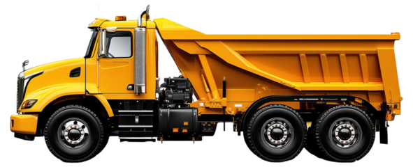 PNG Yellow dump truck side view