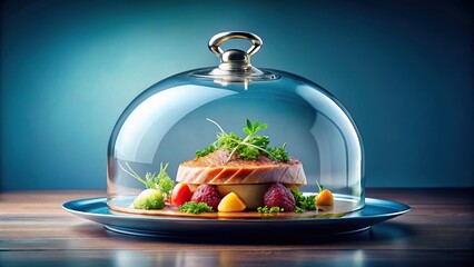 Sous Vide Mockup, Glass Dish, Gourmet Food Presentation