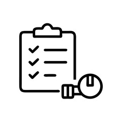  Simple Checklist and Clock Icon for Time Management and Productivity &ndash; Task Planning Illustration
