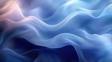 Fototapeta premium Abstract blue waves digital art background design