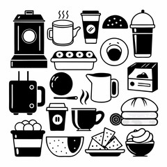 set of kitchen icons