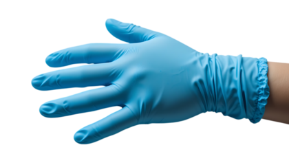 blue medical gloves