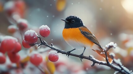 Orangequit bird --ar 16:9 --stylize 500 --v 6.1 Job ID: 21df215f-c155-4502-b8bb-984328d68a23