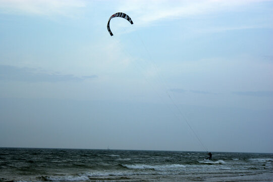 water sport kitesurfer by the sea