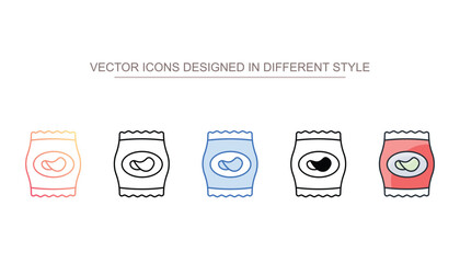 Ptato Chips icon design with white background stock illustration