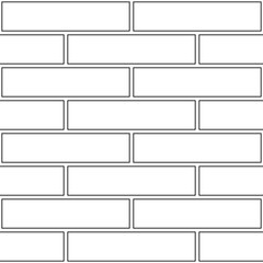 Boards, tiles, parquet, bricks. Abstract texture, black outline on white. Rectangles. Seamless pattern , monochrome background for decor. Convenient for coloring.