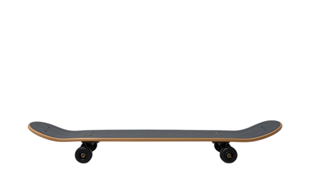 Classic black wooden skateboard