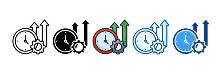 Productivity Icon Set Multiple Style Collection