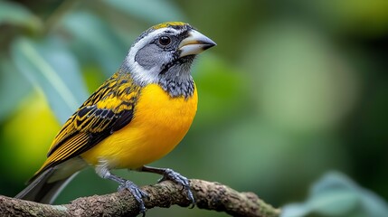 Yellow-shouldered Grosbeak --ar 16:9 --stylize 500 --v 6.1 Job ID: ce6979c3-7429-421d-a915-2991df3cbdb8