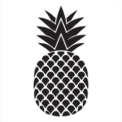 Obraz premium Pineapple vector silhouette illustration 