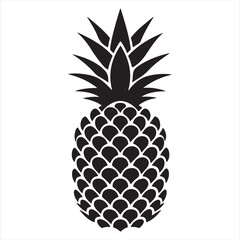 Obraz premium Pineapple vector silhouette illustration 