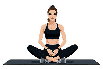 Fototapeta premium A woman doing yoga exercise