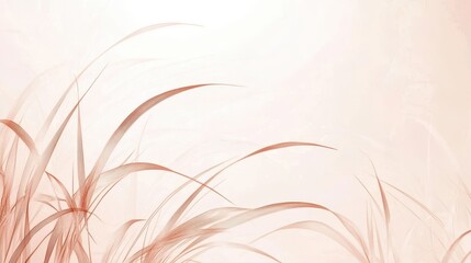 Golden Grass with Soft Sunlight, Nature Background, and Abstract.