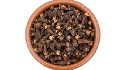 Cloves bowl, spice, food, ingredient, studio, white background, culinary, recipe