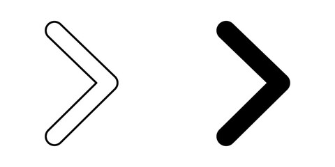 Obraz premium Next arrow Button Icon – Outline and Solid Style