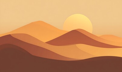 Empty wooden podium in a minimal abstract beige background