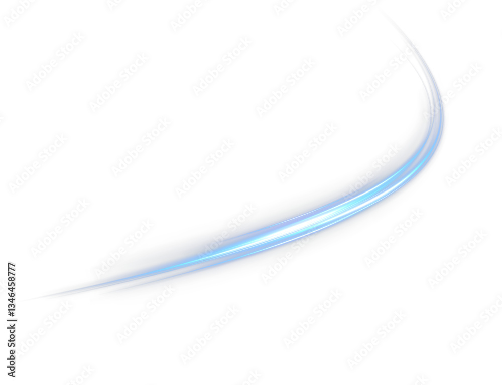 Poster elegant swirling wave of glowing blue light and particles. a dynamic neon twirl with sparkles, flare