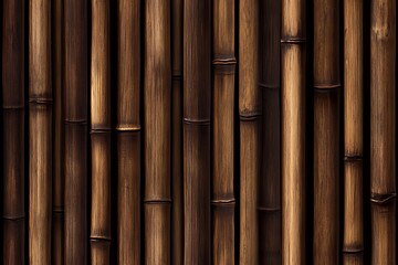 Fototapeta premium Dark brown bamboo wood seamless texture background