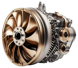 PNG Turbine engine with metallic components