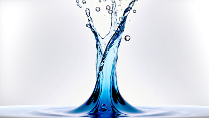 A stunning image of a water splash forming on a tranquil surface, showcasing purity and elegance, ideal for designs emphasizing nature, freshness, and relaxation