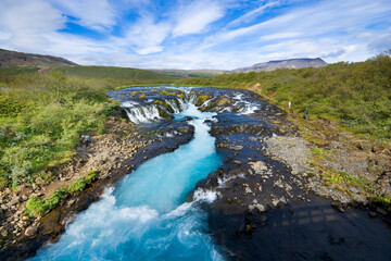 Bruarfoss waterfall in Iceland