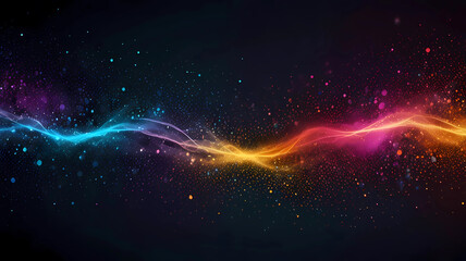 Obraz premium Lightwaves through space colorful background header image