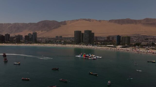 Iquique playa brava chile tarapaca cavancha day beach city people