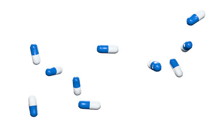 pill capsules medicine healthcare overlay 3D render