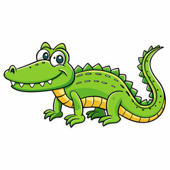 Obraz premium alligator cartoon vector