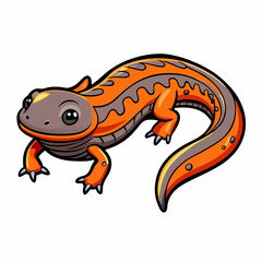newt on a white background