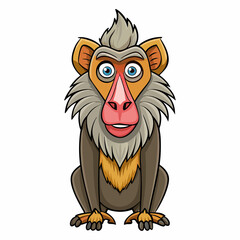 baboon cartoon vector