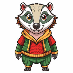 badger cartoon vector