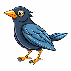 vector illustration of a blackbird