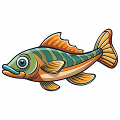 vector illustration of clingfish