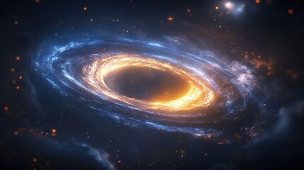 A beautiful spiraling galaxy showing bright colors and cosmic wonders