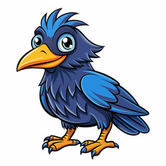 illustration of a cartoon crow