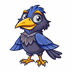 illustration of a cartoon crow