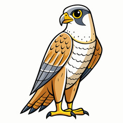 falcon cartoon isolated on white