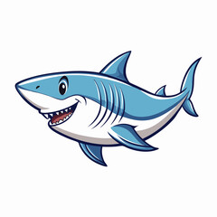vector illustration of a shark