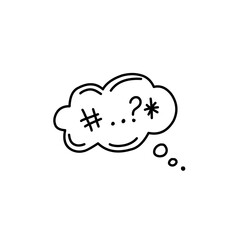 Swear word speech bubble