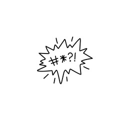 Swear word speech bubble
