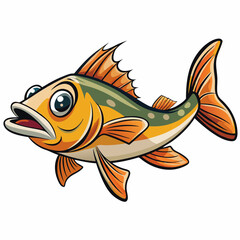 haddock fish on a white background