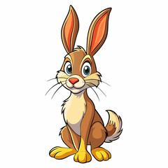 hare with a white background