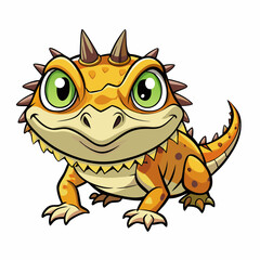 lizard isolated on white