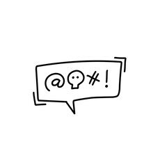 Swear word speech bubble