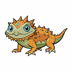 lizard isolated on white